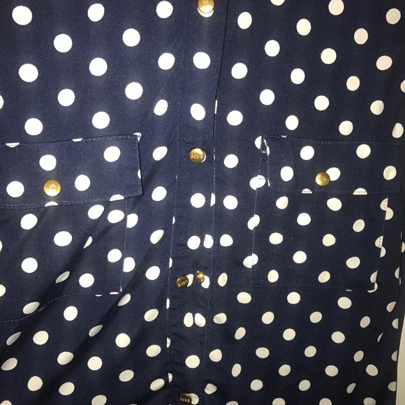 BCBG Navy blue polka dot sleeveless stretch - Picture 3 of 4